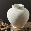 Ceramic Large Flower Vase, Rustic Farmhouse Vase Decorative Big Round Vases by ooit
