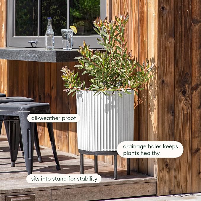 Veradek Demi Series Round Planter w/ Stand - Image 7
