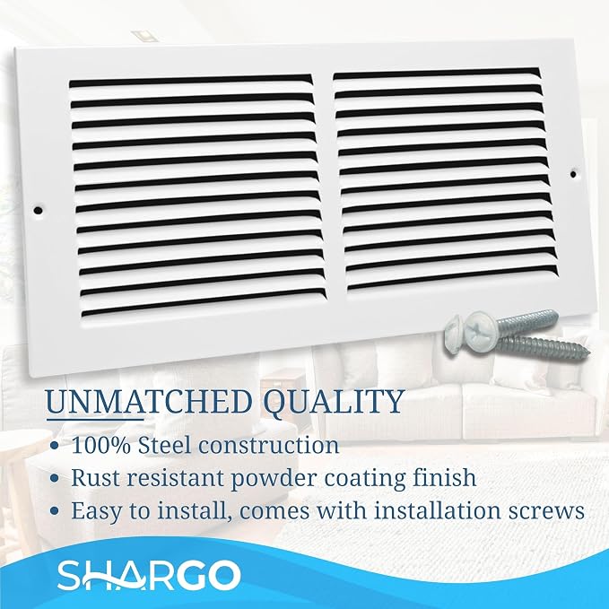 14 x 10 Inch Return Air Vent Cover, Solid Steel HVAC Grille - Image 7