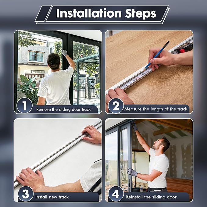Aluminum Sliding Door Double Panel Track, Sliding Door Bottom Track, Paito - Image 7