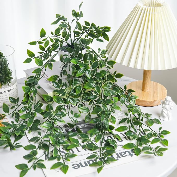 Der Rose 4Pcs Artificial Hanging Plants Fake Vines - Image 7