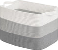 Goodpick 50L Large Woven Storage Basket, Gradient Gray | Stylish Gift Basket by Goodpick