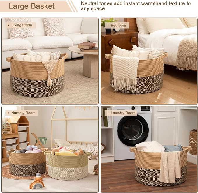 OIAHOMY 90L XXXLarge Blanket Basket - Image 5