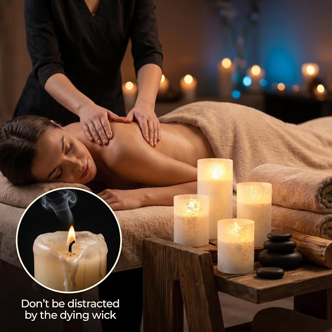 VENTA Frosted Glass LED Candles, Relaxing Hygge Ambiance - Image 7