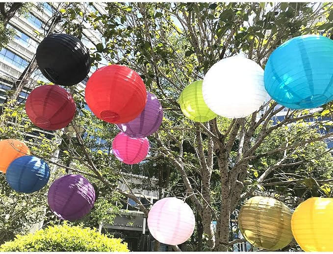 BEISHIDA Red Paper Lanterns 10Pcs 4/6/8/10/12 Inch Round Chinese Lamp | Paper - Image 6