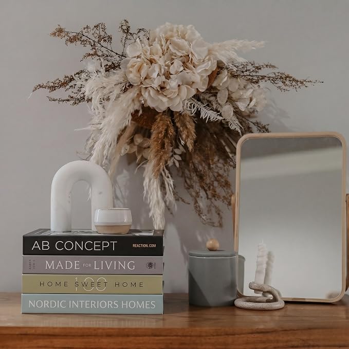 4 Pcs Decorative Books | Faux Olive Coffee Table & Shelf Decor | Earthy - Image 8