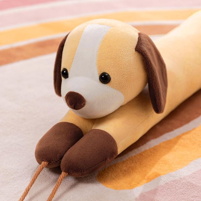 habibee Door Draft Stopper, Weighted Noise Blocker 36 in Yellow Dog | Soft - Image 4