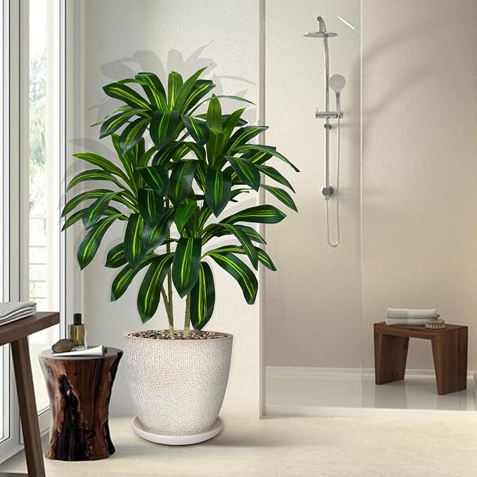 2 Pack Artificial Dracaena Tree, 4FT Fake Indoor Plant - Image 6