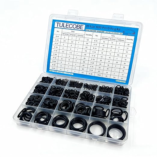 20 Size 1020 Pcs Universal Metric Nitrile Rubber O Ring Assortment Kit by Unknown