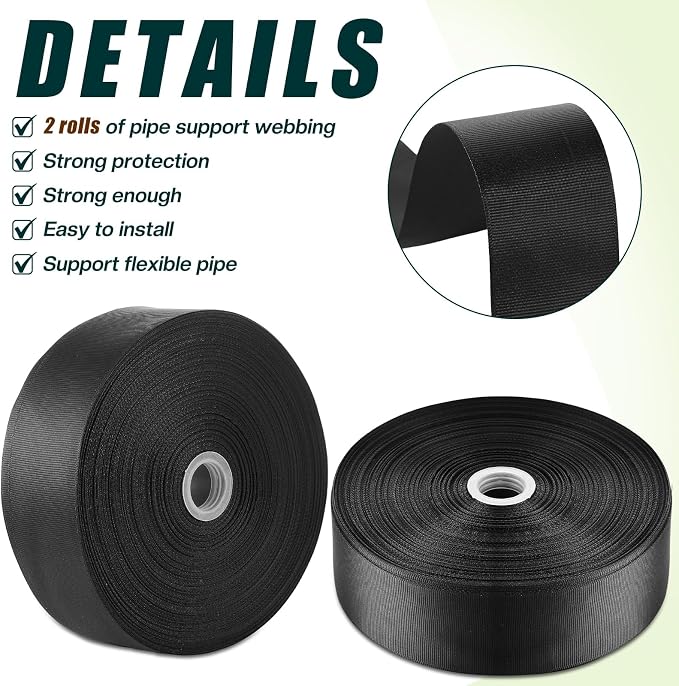 Frienda 2 Rolls Heavy Duty Duct Strap, 100 ft x 1.97 Inch Black Duct Aid - Image 3