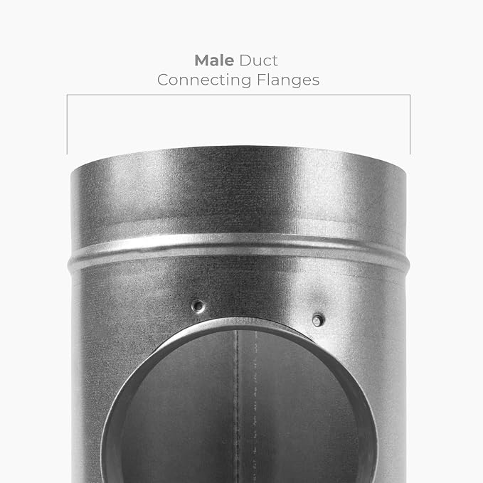 90° Degree Ø4 x 4 x 4 Inch T Shape Duct Splitter - Image 5