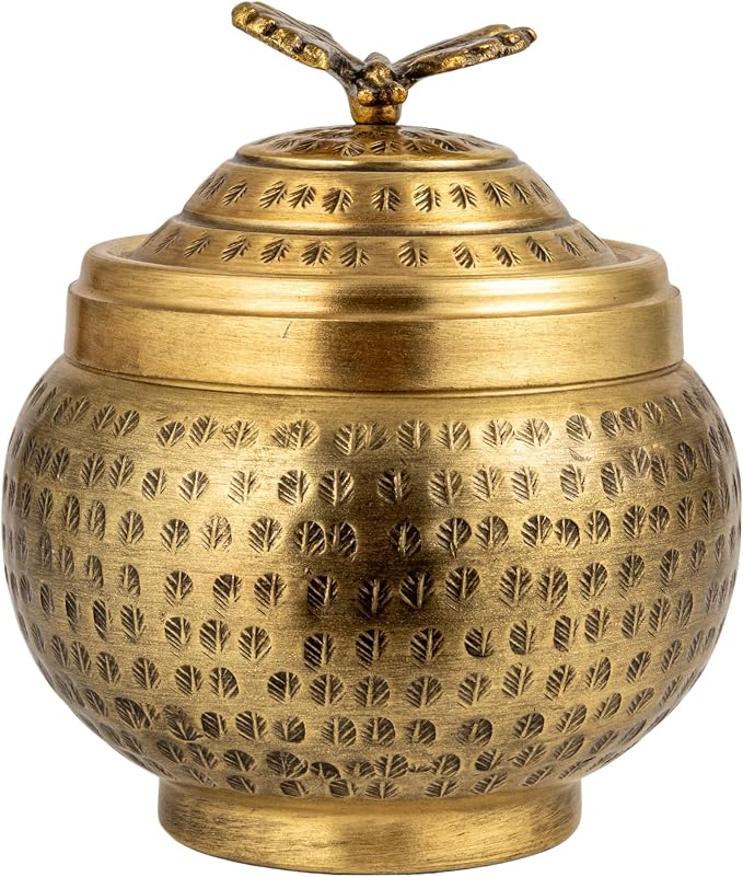 Creative Co-Op Round Hammered Metal Container - Image 8