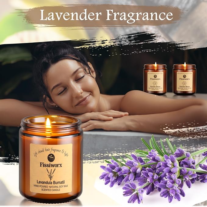 Scented Candle Set 4 Pack, Candle - Image 5