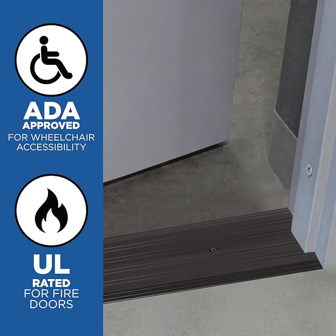 MD Building Aluminum Flat-Profile Threshold, 6in x 1/4in x 36in | UL Fire Rated - Image 3