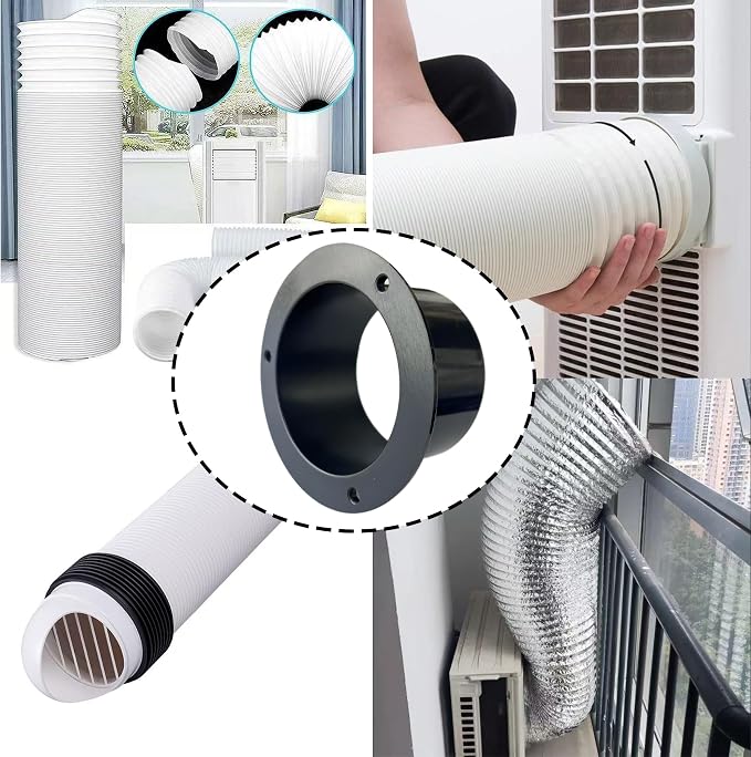 3 Inch Black Plastic Duct Connector Flange, ABS Straight Pipe Fitting - Image 7
