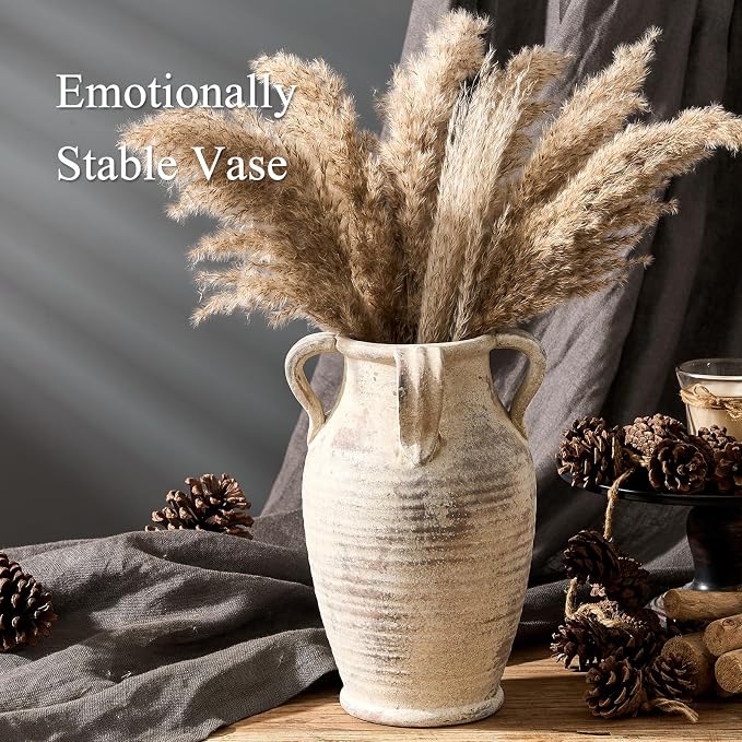 Emotionally Grounded Vase, Vaseking Large Ceramic Rustic Vase - Image 5