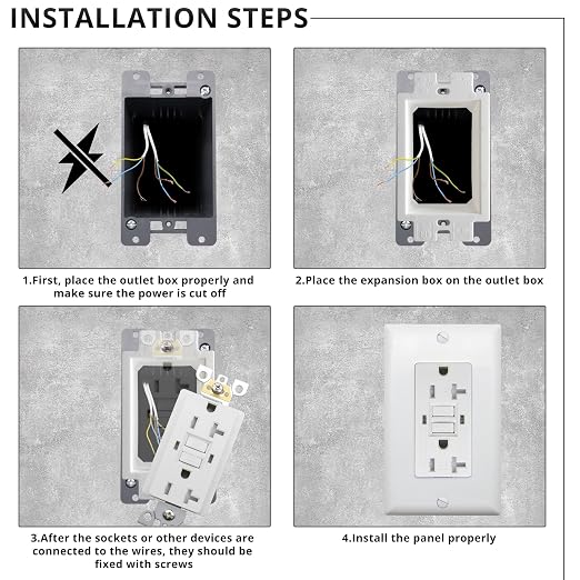 1-Gang Nonmetallic Outlet Box Extender, ETL Listed, 6 Pack | ETL Listed - Image 4