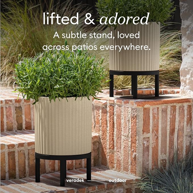 Veradek Demi Series Round Planter w/ Stand - Image 9