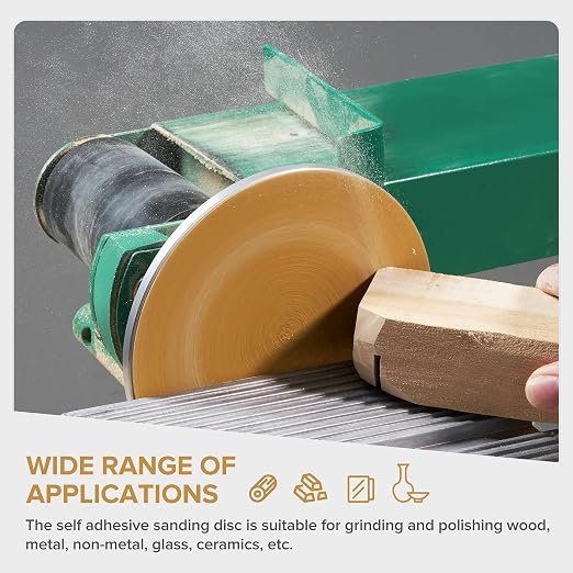 100 PCS 6 Inch Gold PSA Sanding Discs 800 Grit Self Adhesive Sticky-Back - Image 6