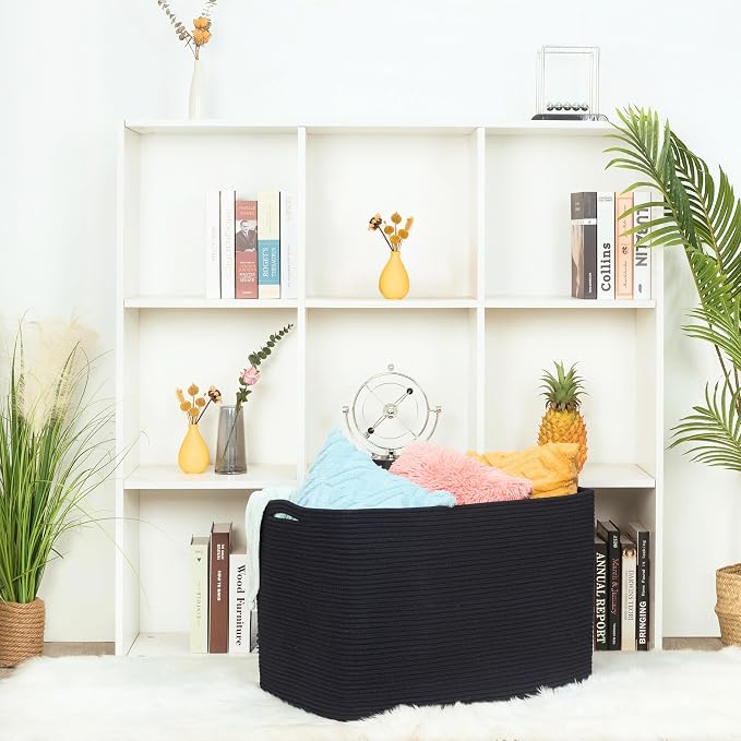 112L Extra Large Blanket Basket Holder Living Room, Pool Towels, Dog Toy - Image 5