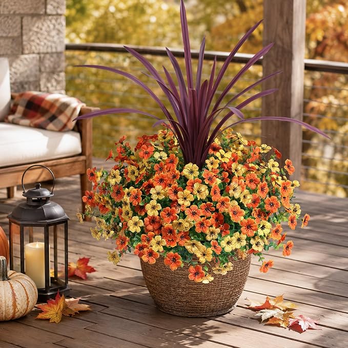 Artificial Fall Flowers Faux Mums - Image 8