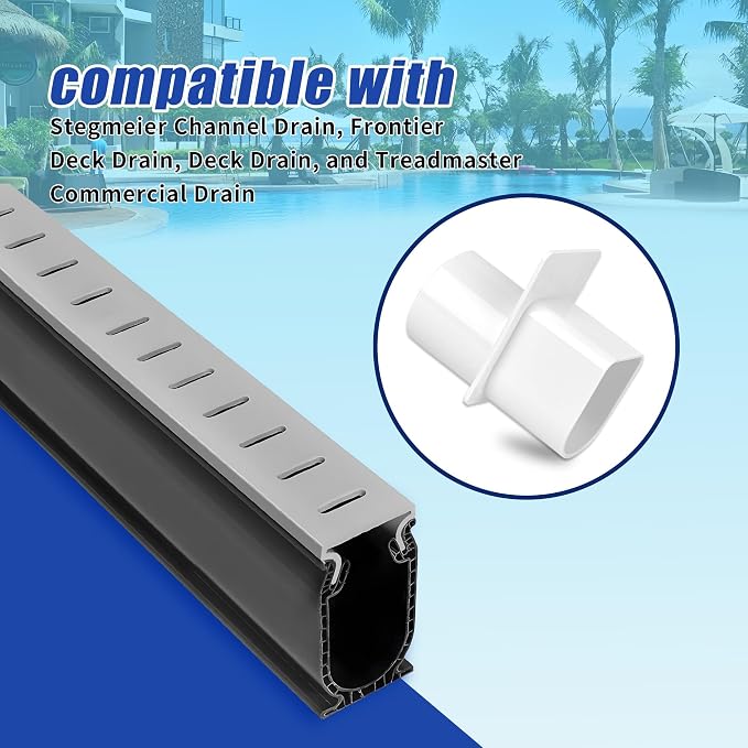 Deck Drain Adapter fit for Stegmeier Channel Drain | fit 1 1/2" Schedule 40 Pipe - Image 6