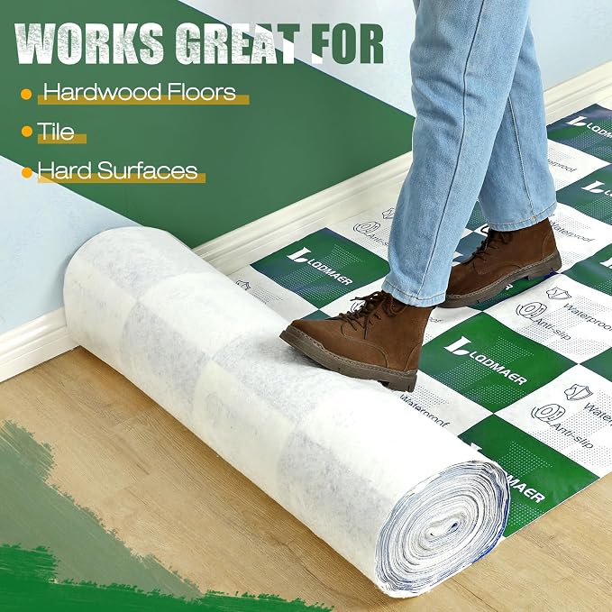 40" x100ft Hardwood Floor Protector Film Roll Temporary Renovation Cover - Image 3