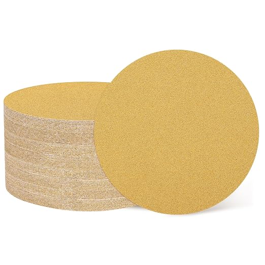HARFINGTON 100 Pcs 5 Inch Sanding Discs 100 Grit Yellow Aluminum Oxide | Hook by HARFINGTON