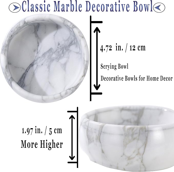 4.72 Inch Decorative Bowls, Natural Marble Decorative Bowls - Image 2