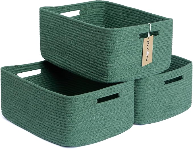 MiniArk Large Storage Baskets for Shelves, Baby Nursery, Toy Baskets Box by MiniArkStorageBasketsHome