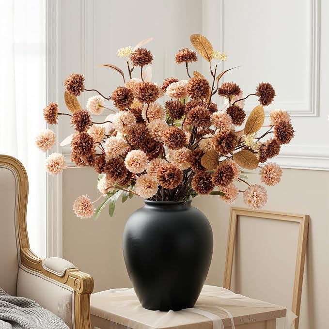 Alupssuc 16 PCS Silk Mums Artificial Fall Flowers - Image 4