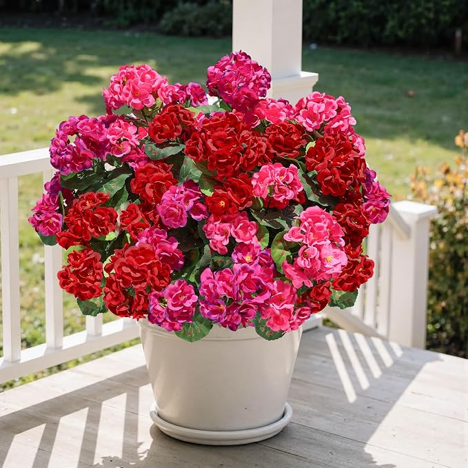 Artificial Geranium Fake Flowers - Image 9