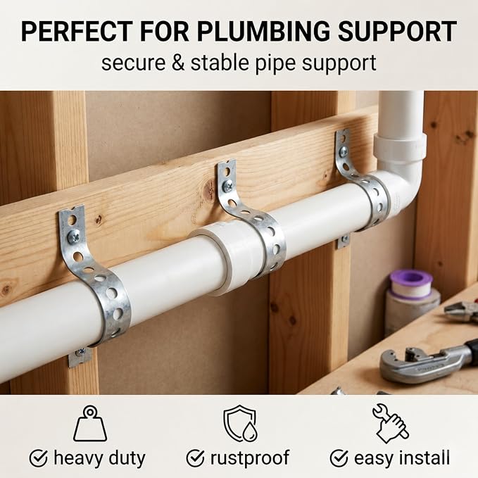 Metal Strapping with Holes 33ft x 3/4 inch – Heavy Duty Pipe Hanger Strap - Image 4