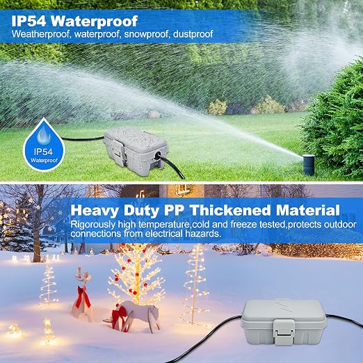 Hrensaw 3PCS Small Weatherproof Electrical Connection Box, Outdoor Electrical - Image 4