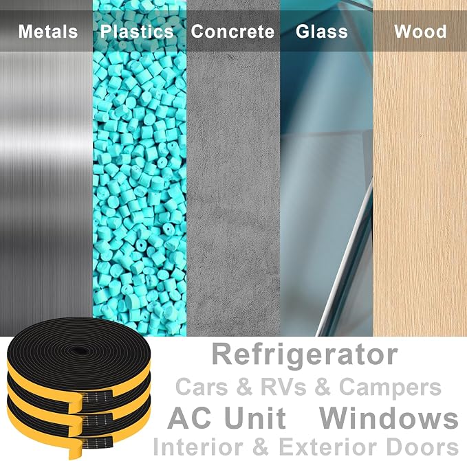 Thin Low Profile Foam Seal for Windows & Small Gaps, 98Ft Bulk Pack | Thin & - Image 7
