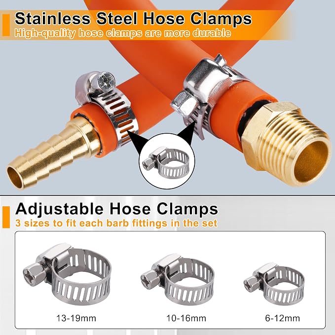 48PCS Brass Hose Barb Fittings - Image 4