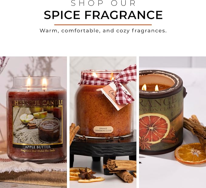 A Cheerful Giver — Orange Cinnamon Clove - 34oz Papa Scented Candle Jar - - Image 4