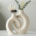 Hollow Ceramic Vase Set of 2, Modern Nordic Minimalist Book Style Boho by 100hand-madeworks