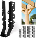 50 Pcs Black 2x10 Joist Hanger, LU210 18 Gauge Double Shear Face Mount Joist by Chenteel