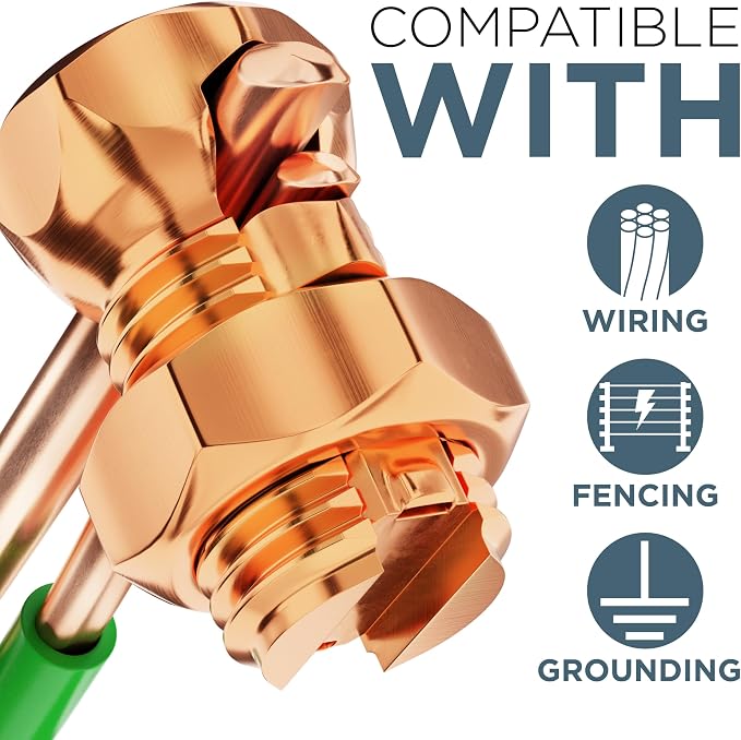 THE CIMPLE CO 10 Pack, Size #8 Copper Split-Bolt Connectors 8 AWG - Image 3