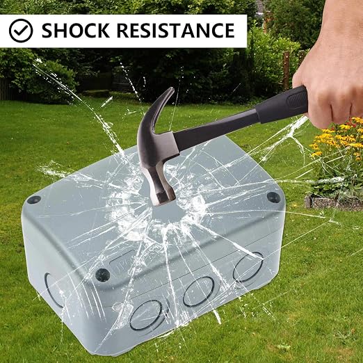 3PK Grey Weatherproof Electrical Project Boxes in Grey, 4.9 x 3.3 x 2.3 | - Image 3