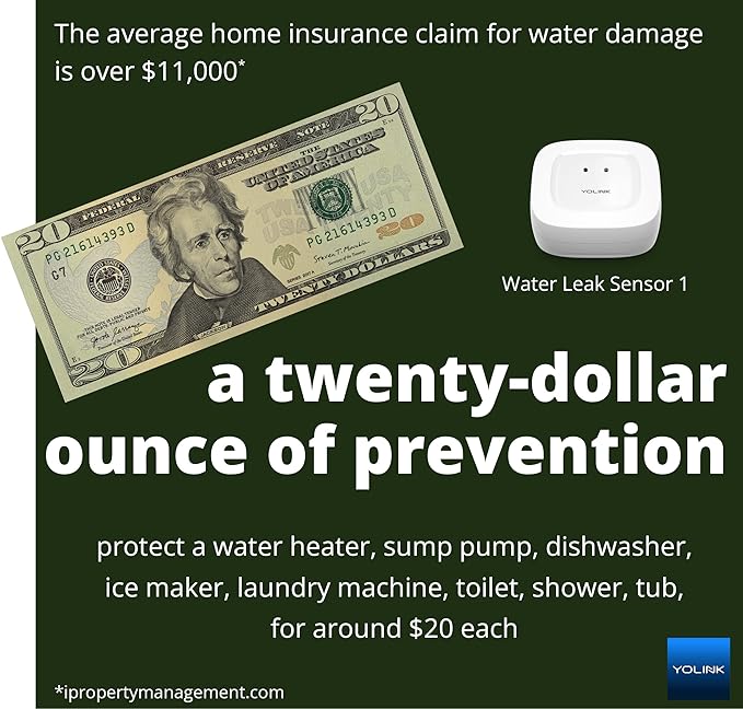 YoLink LoRa Smart Water Leak Protection System, Including 1/2" Commercial Grade - Image 9