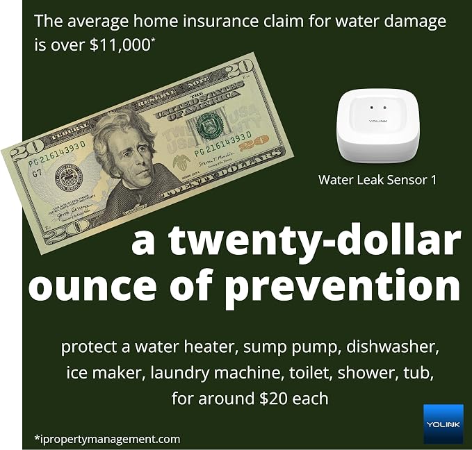 YoLink Water Leak Detector, 1/4 Mile World's Longest Range, Wireless Smart - Image 3