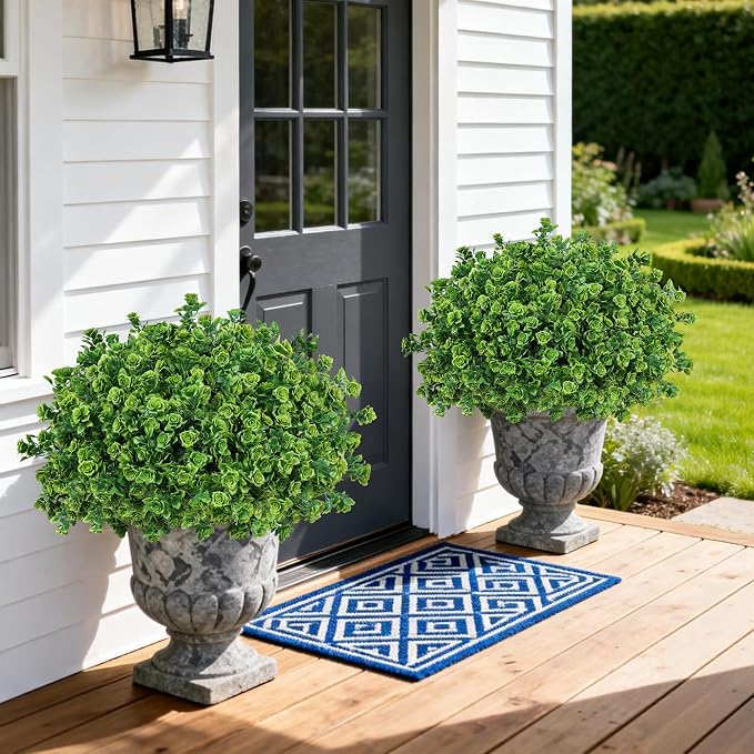 Artificial Fake Outdoor Plants for Spring Summer Decoration, 12 Bundles Fake - Image 7