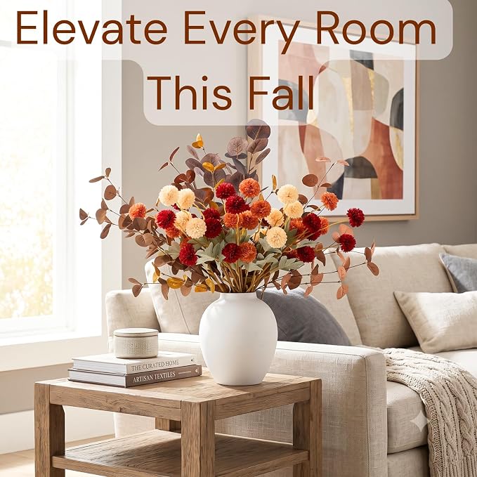 Orange Fall Flower Arrangement - Image 4