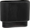 Ribbed Vase, Modern Vases for Living Room, Dining Table, 7 Inch by YANWE