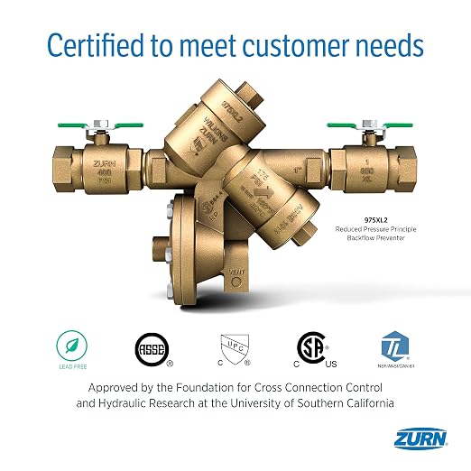 Zurn Wilkins 2-975XL2 2" 975XL2 Reduced Pressure Principle Backflow Preventer - Image 4