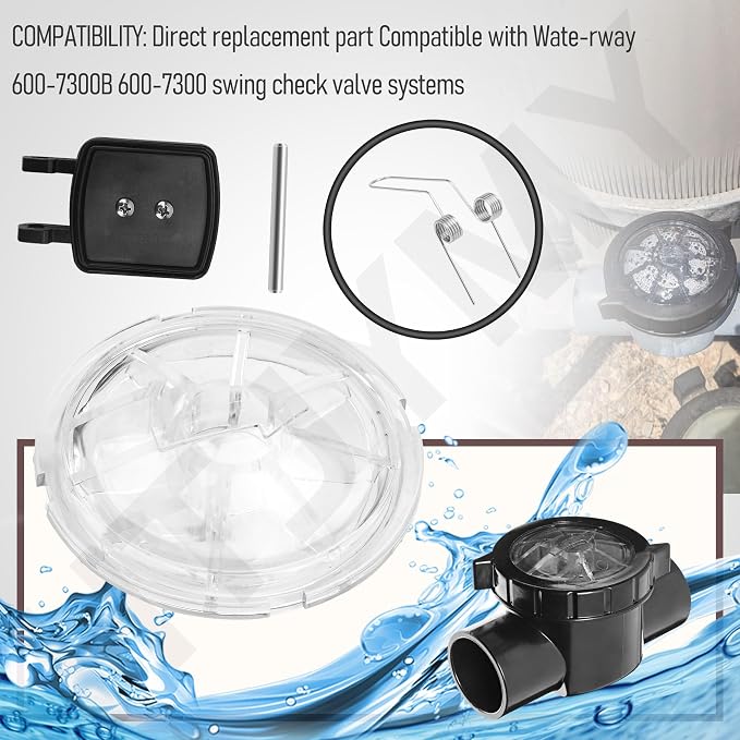600-7300 Pool Check Valve Swing Valve and Lid Kit | Compatible - Image 7
