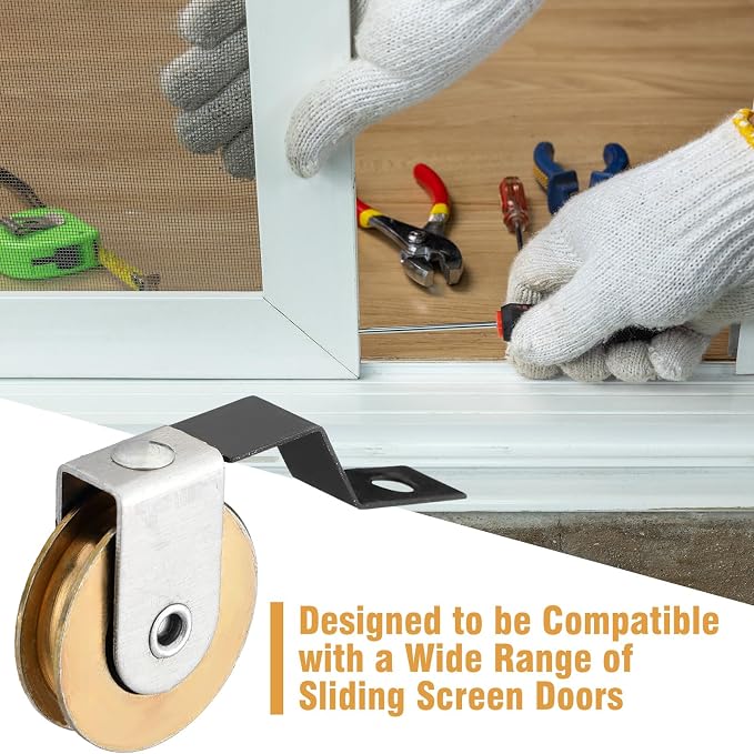 Threlaco 2 Pack Screen Door Rollers Compatible - Image 6