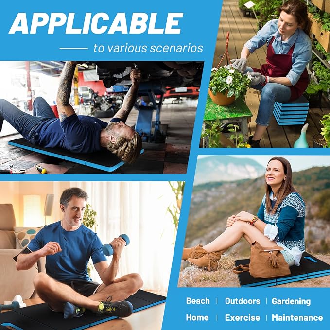 Foldable Mechanic Mat Kneeling Pad, 0.9" Extra Thick EVA Foam - Image 6